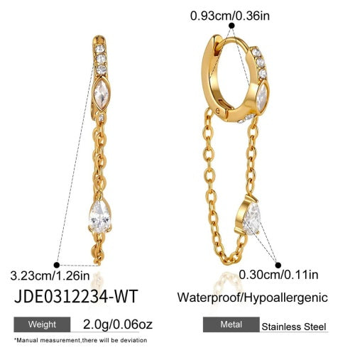 Boucles d’oreilles en acier – E0312234-WT