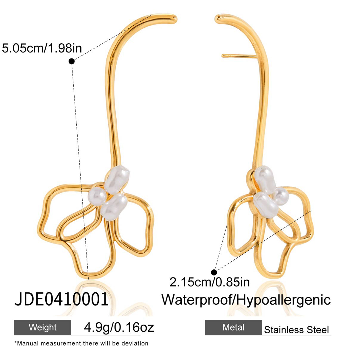Boucles d’oreilles en acier – E0410001