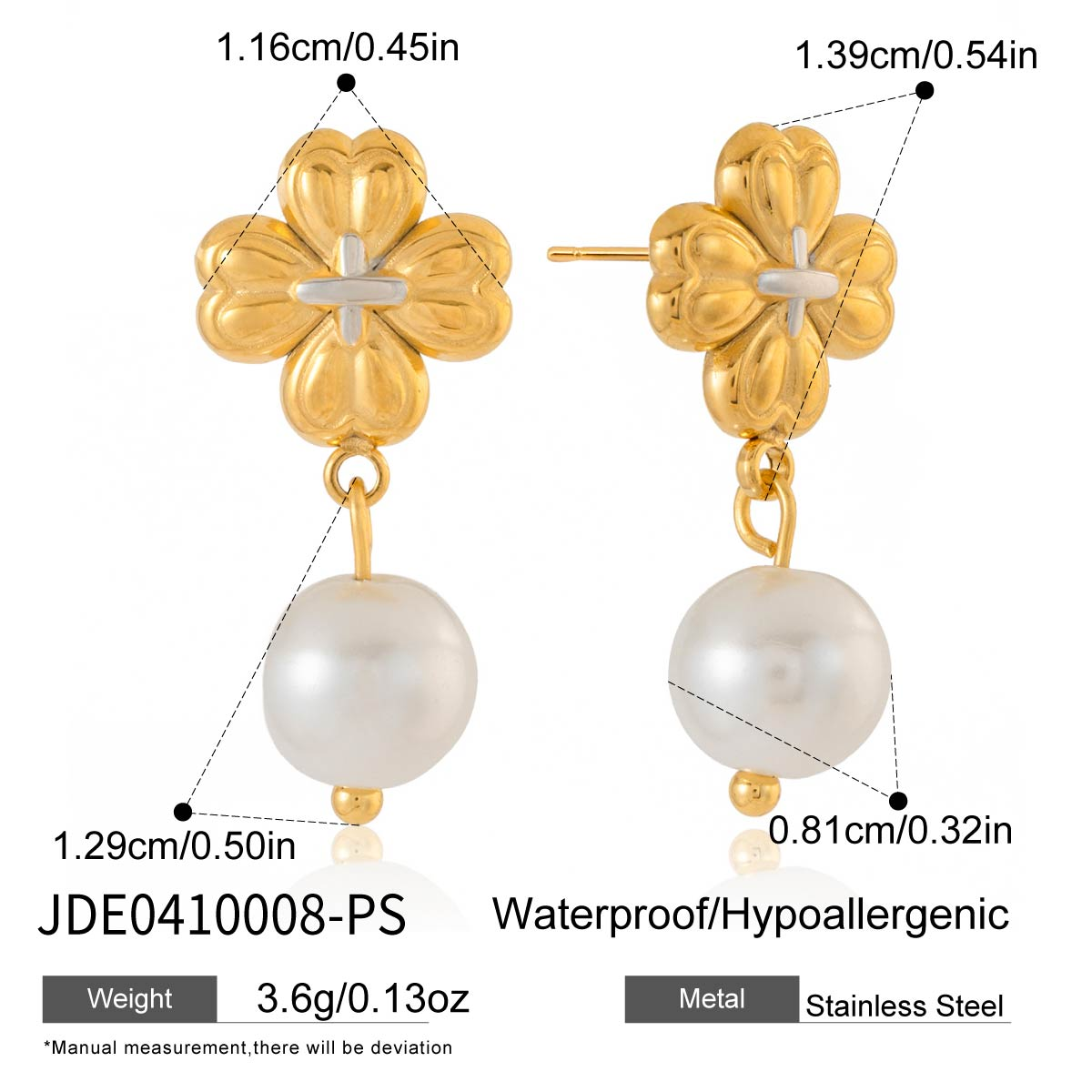 Boucles d’oreilles en acier – E0410008-PS