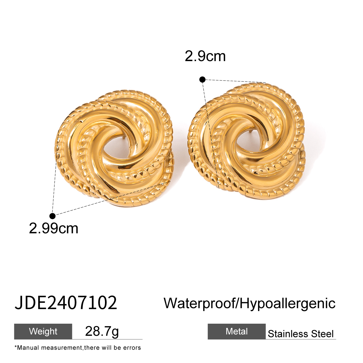 Boucles d’oreilles en acier – E2407102