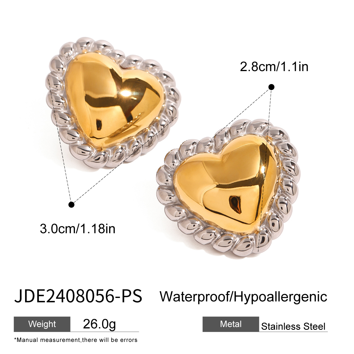 Boucles d’oreilles en acier – E2408056-PS