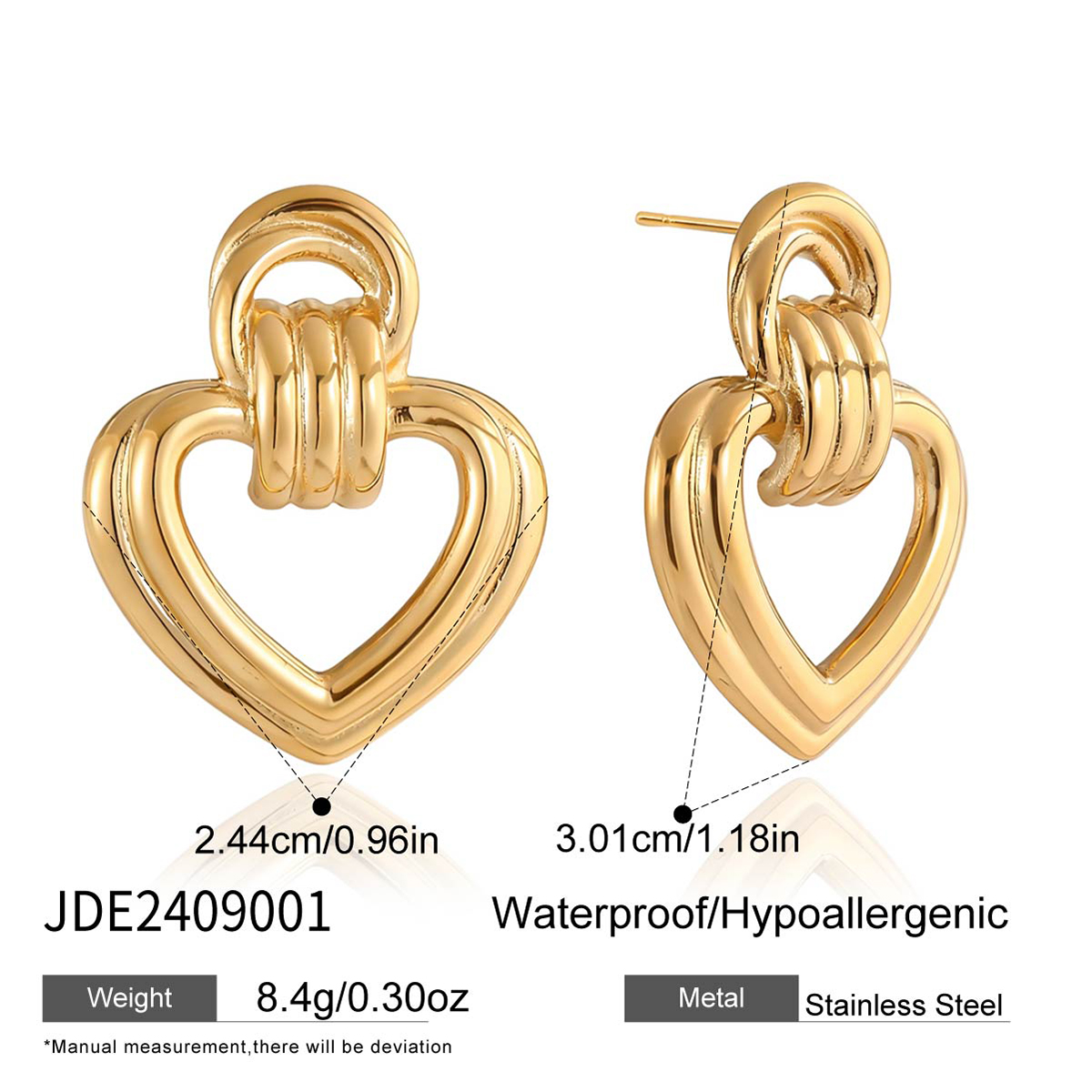 Boucles d’oreilles en acier – E2409001