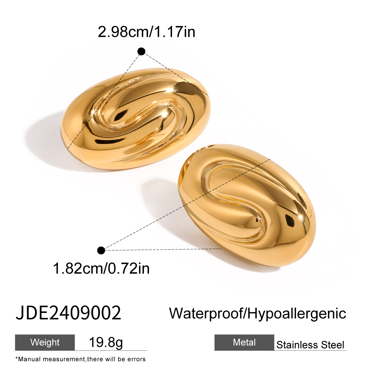 Boucles d’oreilles en acier – E2409002