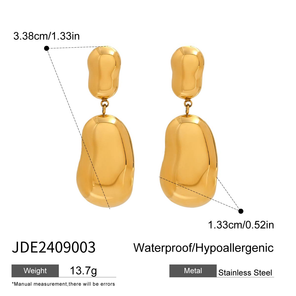 Boucles d’oreilles en acier – E2409004