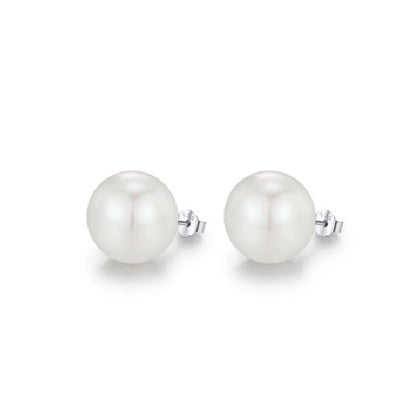 Boucles Perles synthétiques Argent rhodié - Blanches & Grises - 5 à 14mm