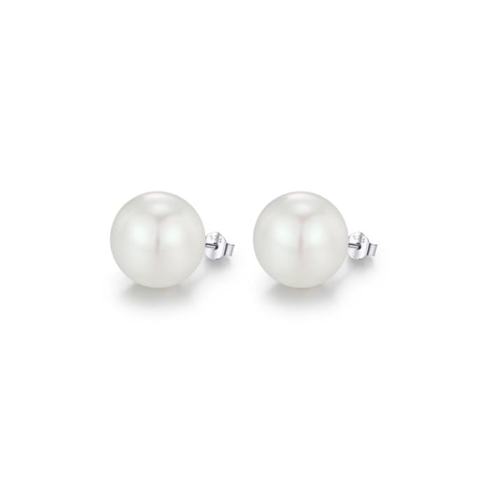 Boucles Perles synthétiques Argent rhodié - Blanches & Grises - 5 à 14mm