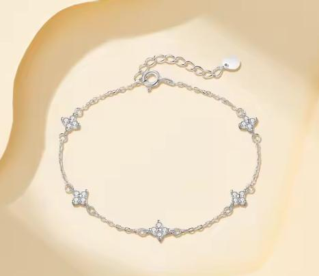 Bracelet argent rh,  oz