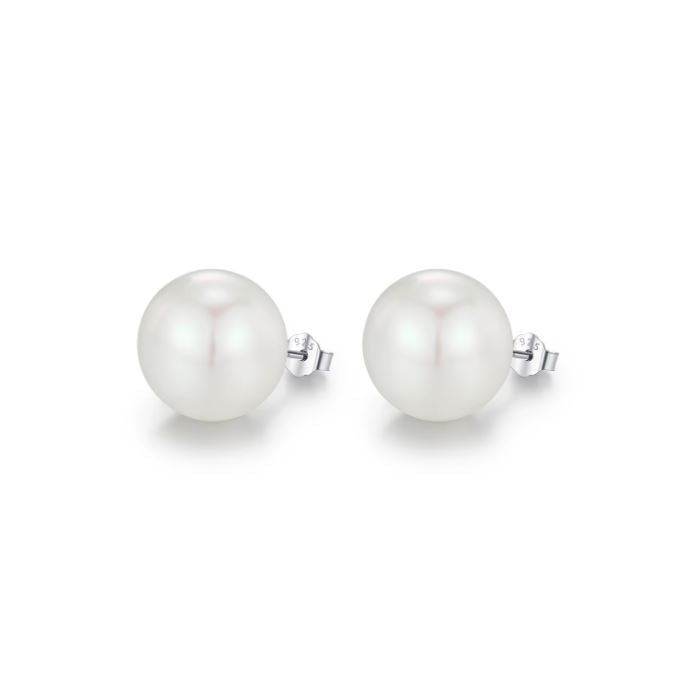 Boucles Perles synthétiques Argent rhodié - Blanches & Grises - 5 à 14mm