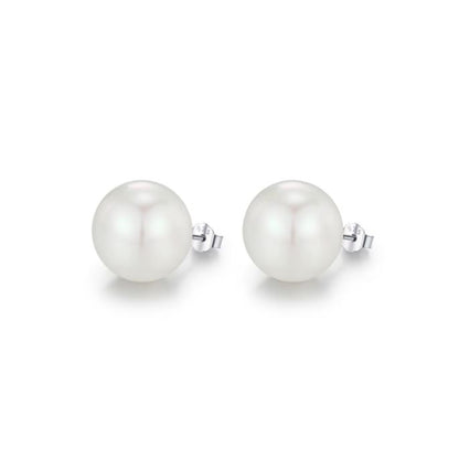 Boucles Perles synthétiques Argent rhodié - Blanches & Grises - 5 à 14mm