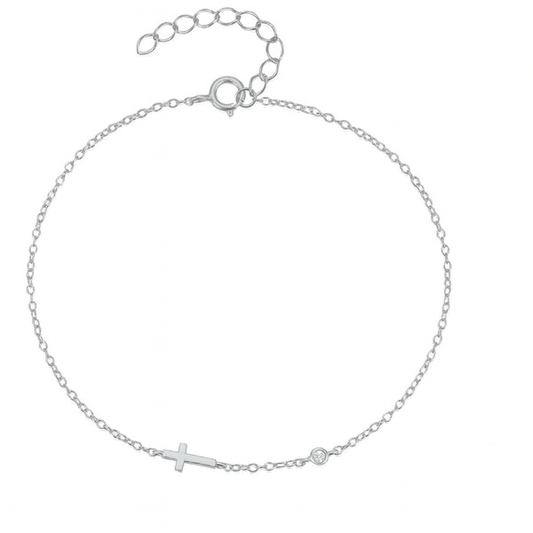 Bracelet argent rh,  oz