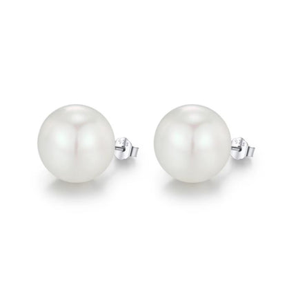 Boucles Perles synthétiques Argent rhodié - Blanches & Grises - 5 à 14mm