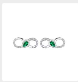 Boucles d'oreilles argent  oz