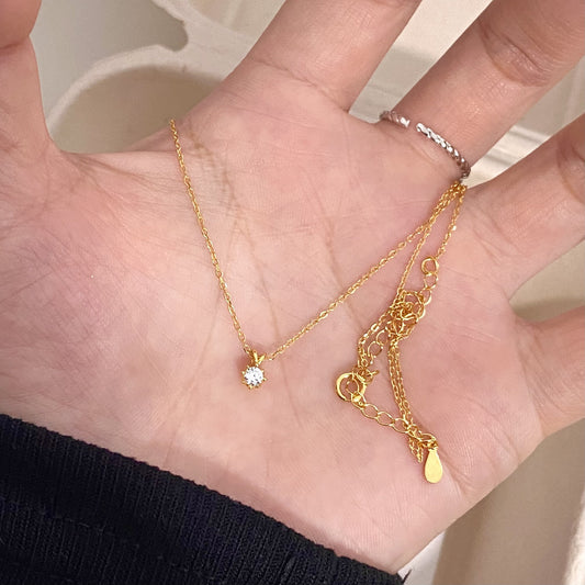 COLLIER AGT GOLD GOLD SOLITAIRE