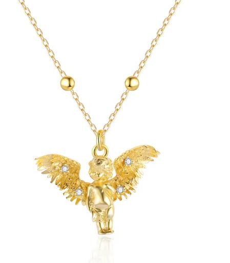 Collier argent rh,  oz