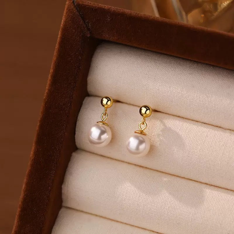 BOUCLES D’OREILLES AGT RH PERLE SYNTH