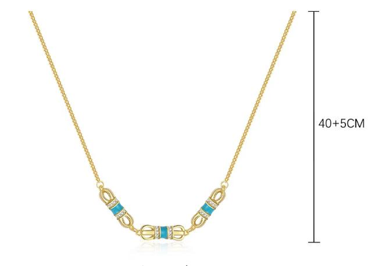 Collier argent rh,  oz