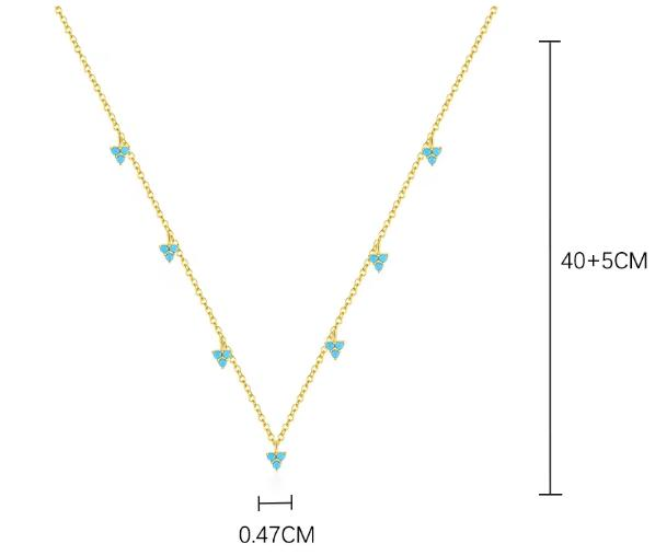 Collier argent rh,  oz