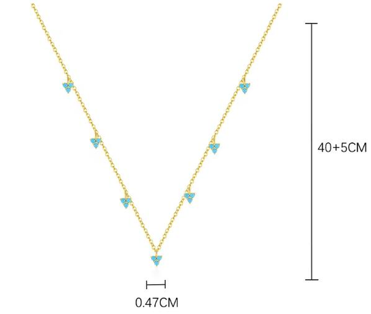 Collier argent rh,  oz