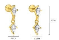 Boucles d'oreilles argent  oz