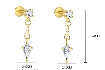 Boucles d'oreilles argent  oz