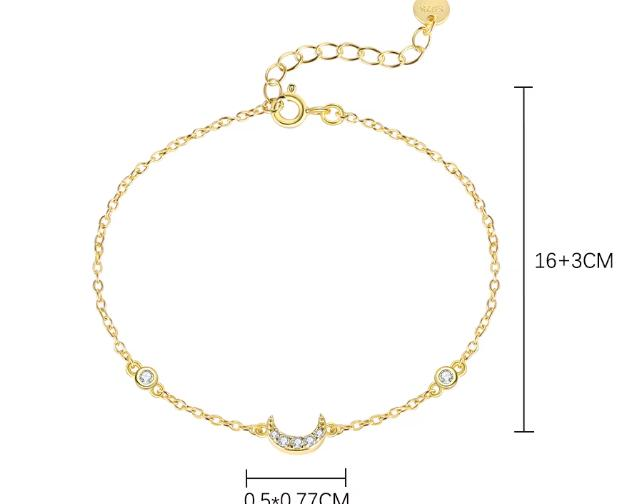 Bracelet argent rh,  oz