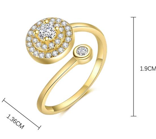 Bague argent rh,  oz