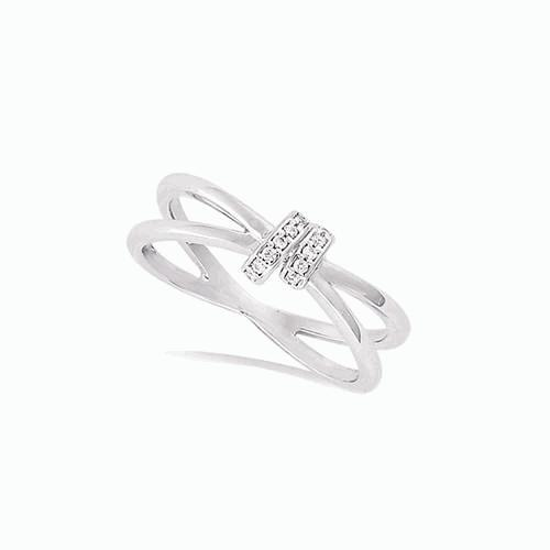 Bague argent rh — 11EC0140CZ