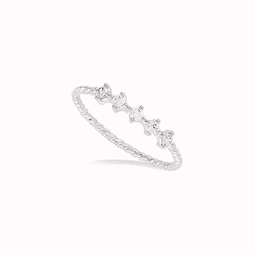 Bague argent rh — 11EC0200CZ