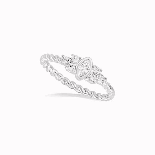 Bague argent rh — 11EC0210CZ