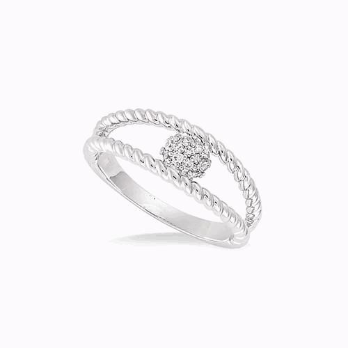 Bague argent rh — 11EC0370CZ