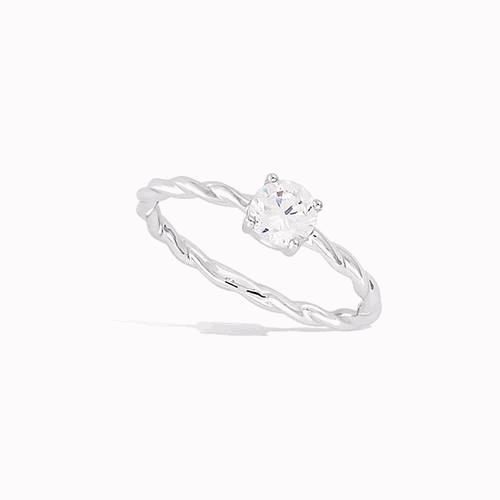 Bague argent rh — 11EC0440CZ