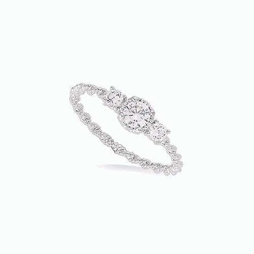 Bague argent rh — 11EC0770CZ