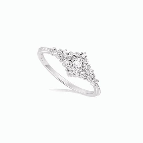 Bague argent rh — 11EC0780CZ