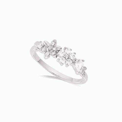 Bague argent rh — 11EC0930CZ