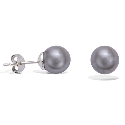 Boucles Perles synthétiques Argent rhodié - Blanches & Grises - 5 à 14mm