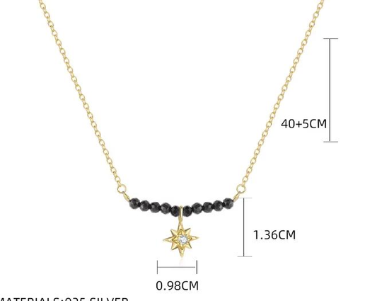 Collier argent rh,  oz