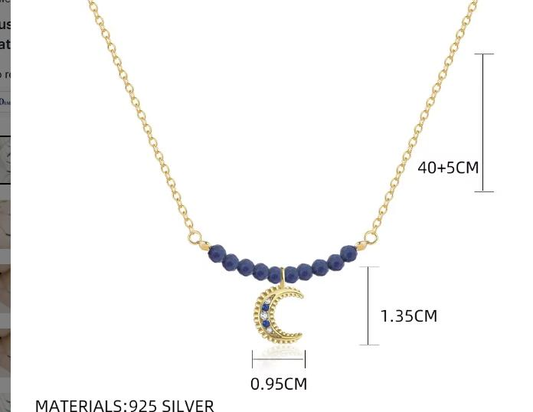 Collier argent rh,  oz