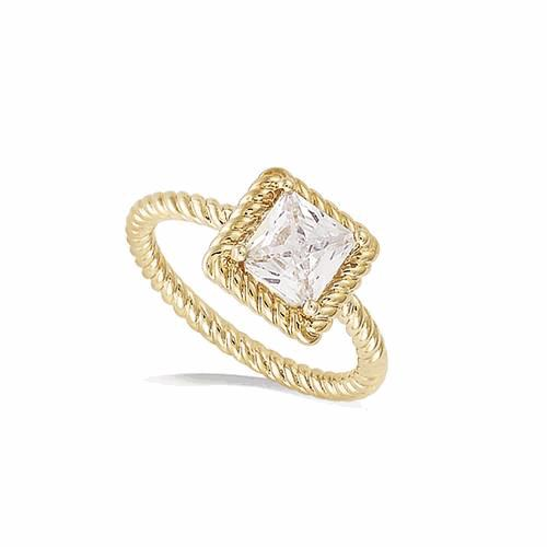 Bague Plaqué Or  – 12EC0080CZ