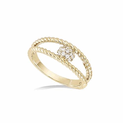 Bague Plaqué Or  – 12EC0370CZ