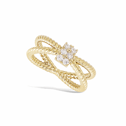 Bague en plaqué or – 12ED1480CZ