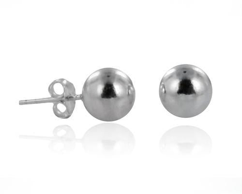 Boucles boules — Argent rhodié & Argent Gold — 3 à 10mm