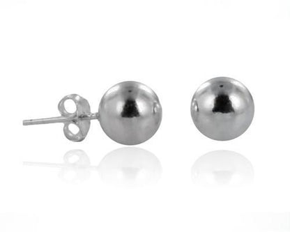 Boucles boules — Argent rhodié & Argent Gold — 3 à 10mm