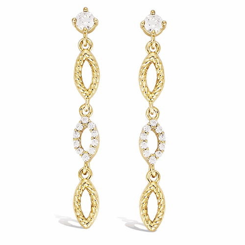Boucles d’oreilles en plaqué or – 22ED0350CZ