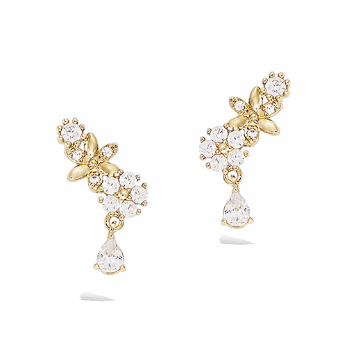 Boucles d’oreilles en plaqué or – 22ED0590CZ