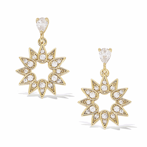 Boucles d’oreilles en plaqué or – 22ED0770CZ