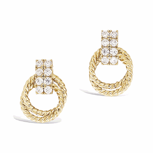 Boucles d’oreilles en plaqué or – 22ED1480CZ