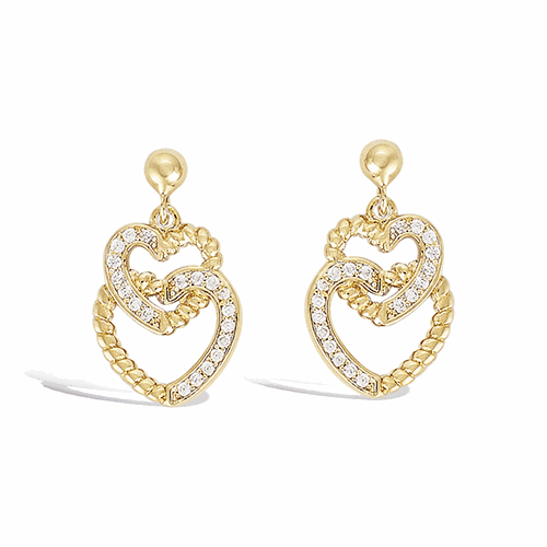 Boucles d’oreilles en plaqué or – 22ED1890CZ