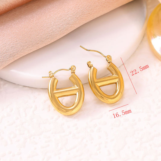 Boucles d’oreilles en acier gold – 5120682