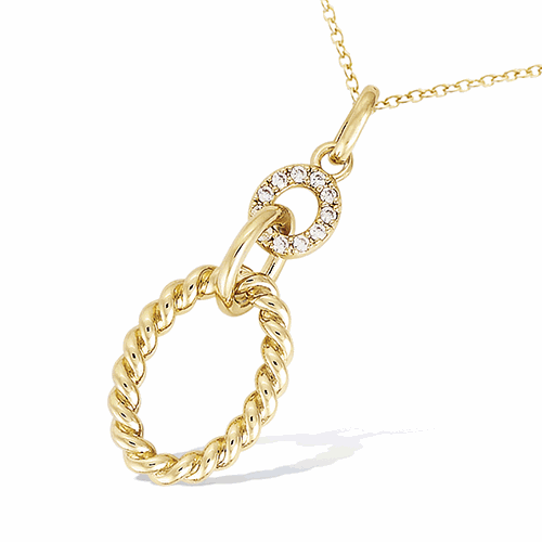 Pendentif en plaqué or – 62ED1650CZ
