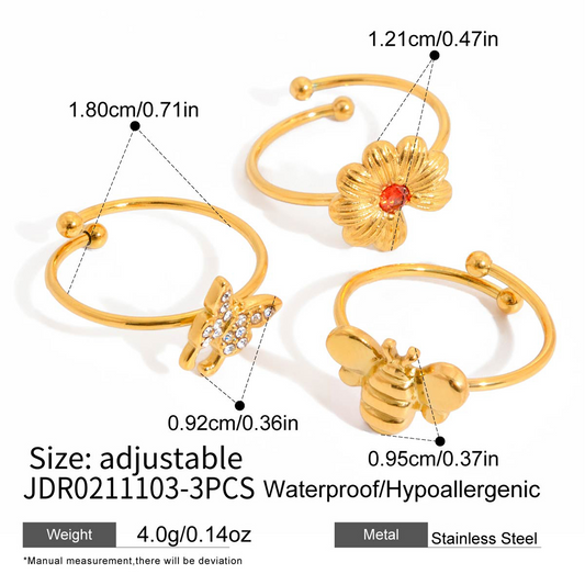Bague en acier – BG0211103-3PCS
